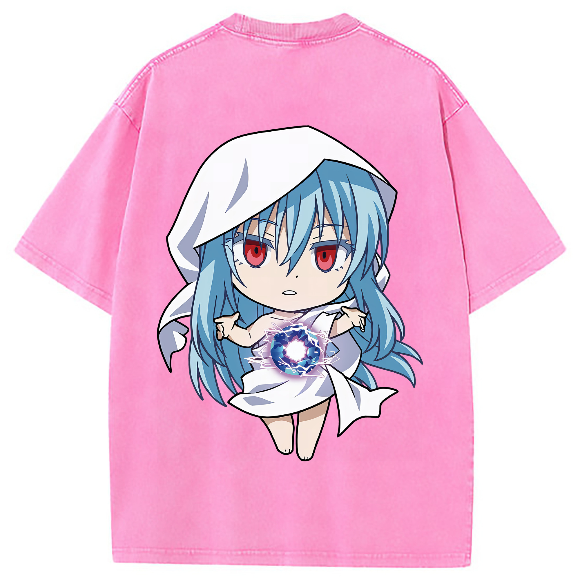 （画像用） 転スラ Regarding Reincarnated to Slime 綿100% ヴィンテージ風 半袖Tシャツ（背面プリント）
